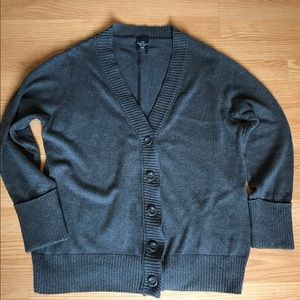 Gray button up sweater